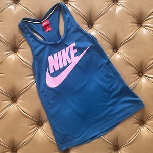 Nike, Blue & Pink, Racer Back Tank Top, Size: XS